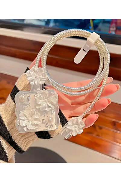 POWELL Uyumlu 18/20w Adaptör Kılıfı Şarj Aleti Kılıfı Ve Koruyucu Figürler Çiçek