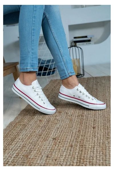ELİTE STEP Black White Unisex Linen Cnv Sneaker Sneakers