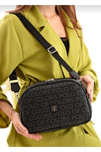 Polo Of Colors kadın yazılı omuz ve çapraz çantası