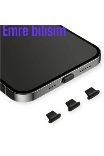 emrebilisim iphone İos Telefonlara Uyumlu Toz Ve Kir Önleyici Şarj Soketi Kor...