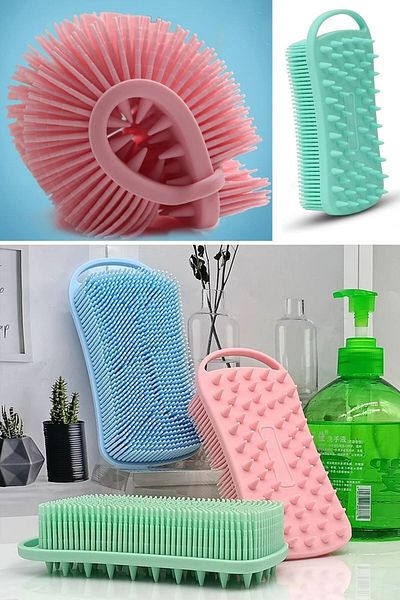 Buffer ®   Silicone Bath Body Brush with Self-Suspension Exfoliating and Massage Effect