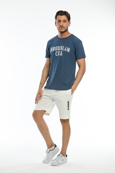 Superlife Ανδρικό T-shirt με λαιμόκοψη Brooklyn City με στάμπα Spr 253
