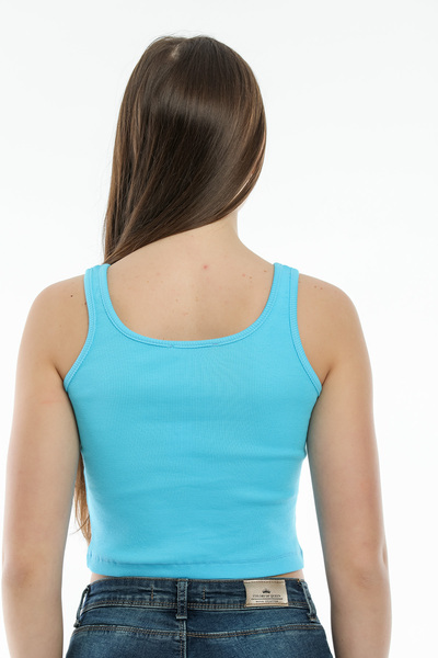 Süperlife Süperlife Women's Crop Knitted Tank Top Spr21Y12