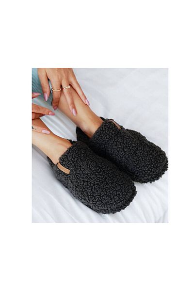 Peluche Γκρι Anthracite Teddy Slipper για γυναίκες - Casual Home Παπούτσια TED-KAT
