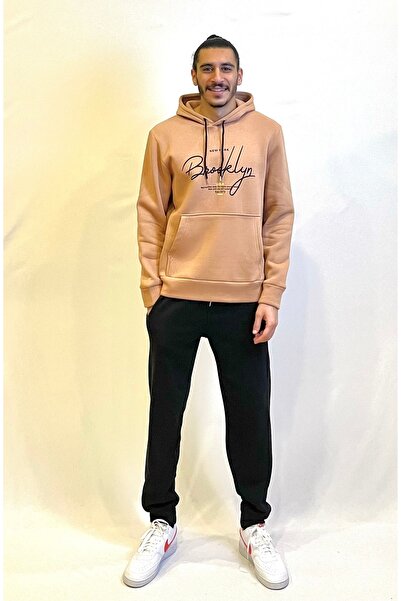 Superlife Hanorac pentru bărbați, cu glugă, confortabilă, cu 3 fire, cu impri...