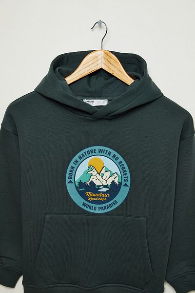 GRIMELANGE Φούτερ TREA Boy's Cotton Polyester Khaki
