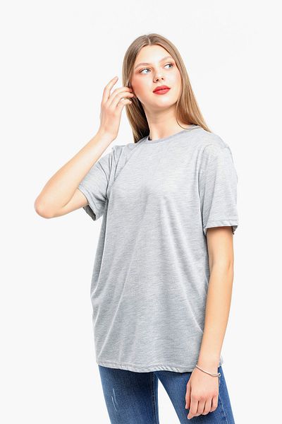 Superlife Tricou Superlife pentru femei, cu decolteu rotund, supradimensionat, Spr21yk30