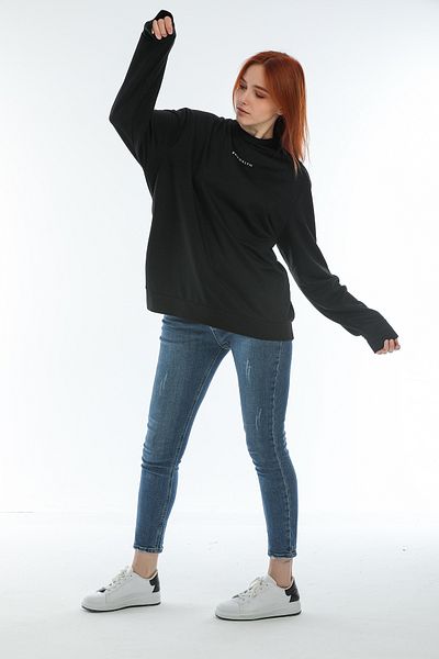 Superlife Дамски суитшърт с кръгло деколте Oversize Fit Brooklyn Spr22swk030