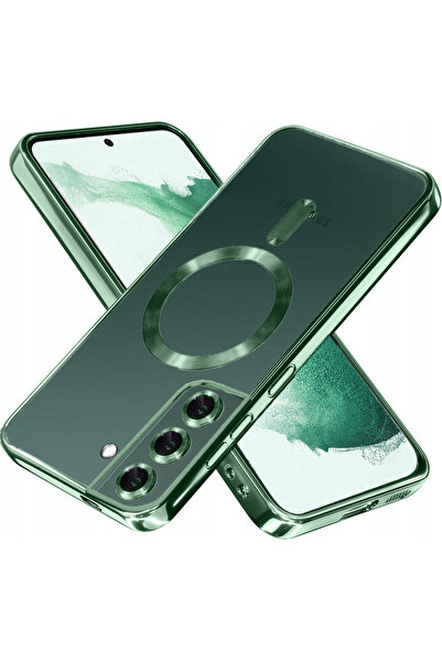Rivor Samsung Galaxy S22 Kılıf Kamera Korumalı Magsafe Wireless Şarj Şeffaf K...