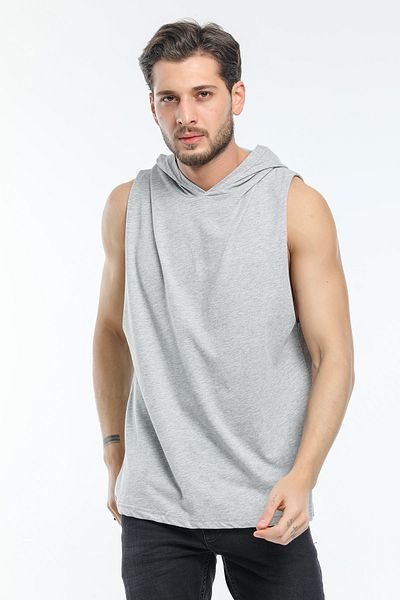 Superlife Ανδρικό μπλουζάκι με κουκούλα Oversize Fit Spr21y04