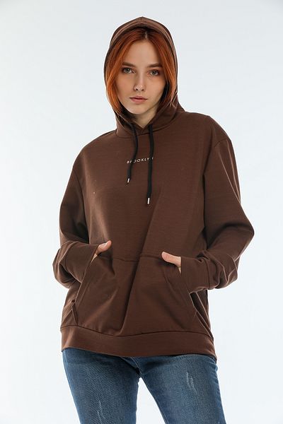 Superlife Γυναικείο φούτερ με κουκούλα Brooklyn Printed Oversize - SPR22SWK161