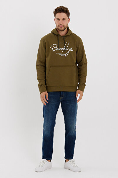 Süperlife Süperlife Men's Oversize Fit Brooklyn Print Hooded Sweatshirt Spr23...