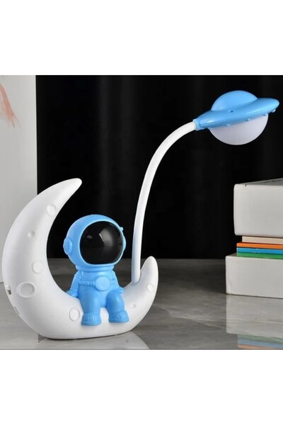 Home Yaratıcı ay astronot gece lambası, LED küçük masa yatak odası için lamba...