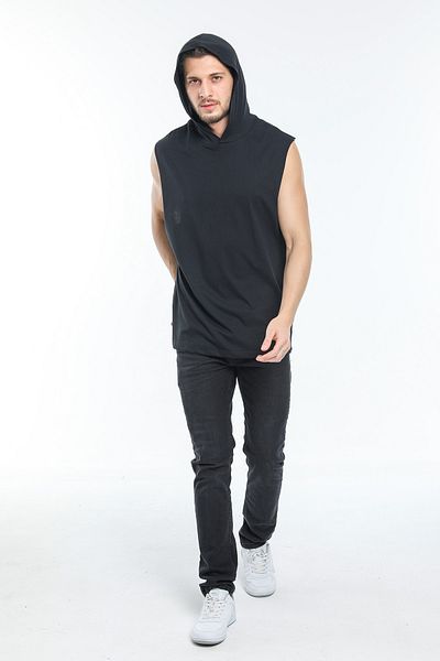 Superlife Ανδρικό μπλουζάκι με κουκούλα Oversize Fit Spr21y04