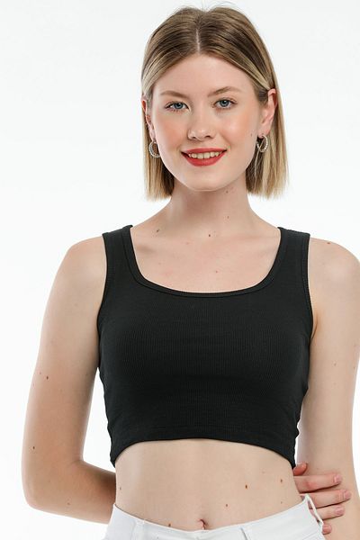 Superlife تي شيرت نسائي من Superlife محبوك بقصة ضيقة Spr21y19