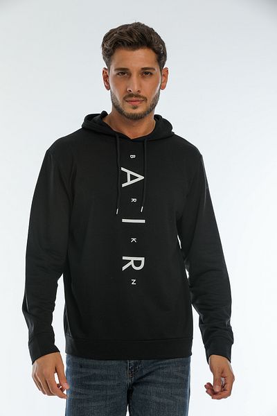 Superlife Мъжки зелен суичър без качулка Superlife Regular Fit Air Printed
