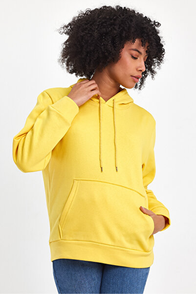 Superlife Women's Hooded Comfortable In-mold Fleece 3 thread SweatShirt spr24swk55