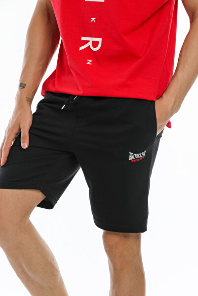 Süperlife Süperlife Erkek Regular Fit Nakışlı Brooklyn Şort SPR21Y57