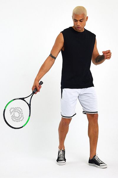 Superlife Ανδρικό μπλουζάκι με κανονική εφαρμογή Superlife με λαιμόκοψη Spr23at340