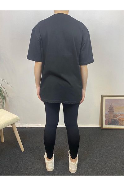 Superlife Süperlife Women's Crew Neck Oversize Fit N Printed T-Shirt Spr24Tsk113