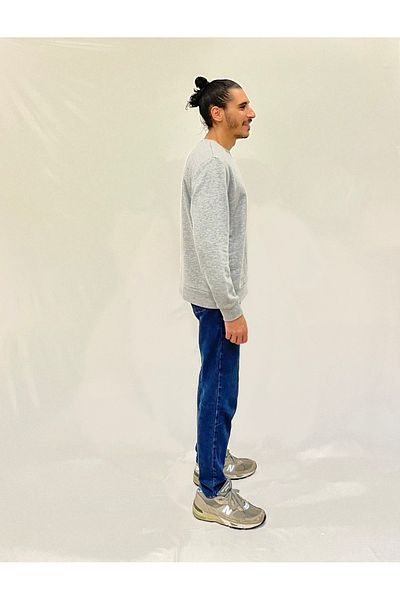 Superlife Φούτερ Superlife Ανδρικό Ποδηλατικό Λαιμόκοψη με 3 νήματα πάχους αέρα κεντημένο