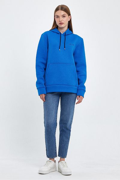 Superlife Superlife Women's Hooded Casual Fashion with Fleece 3 Thread Air Embroidered T-Shrit