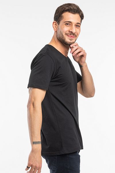 Superlife Süperlife Ανδρικό μπλουζάκι με λαιμόκοψη V με λεπτή εφαρμογή Brooklyn με στάμπα κοντομάνικο Spr 265