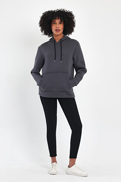 Superlife Hanorac pentru femei, cu glugă, cu 3 fire, din fleece, spr24swk55