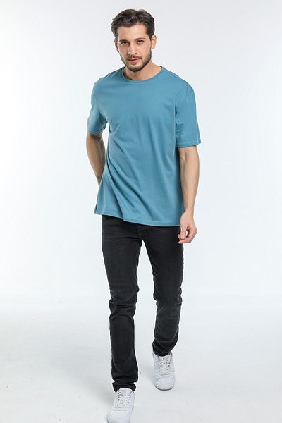 Superlife Ανδρικό T-Shirt με λαιμόκοψη υπερμεγέθης Spr21y30