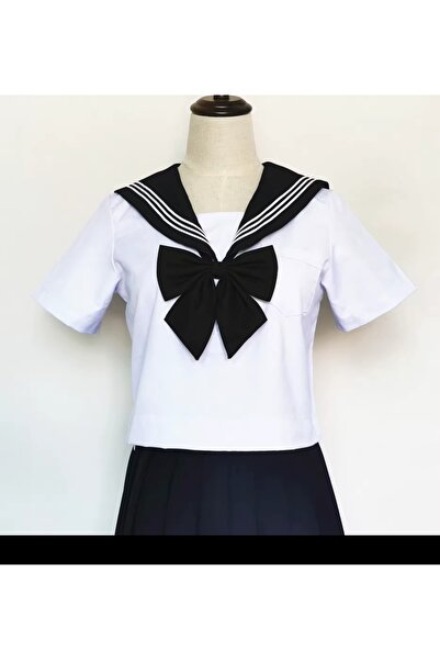 LO ADORO Cămașă cu cravată marinară de producție specială - Papion cu guler din satin