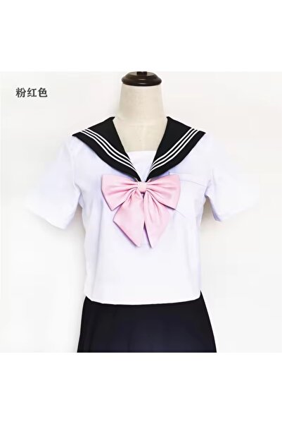 LO ADORO Cămașă cu cravată marinară de producție specială - Papion cu guler din satin