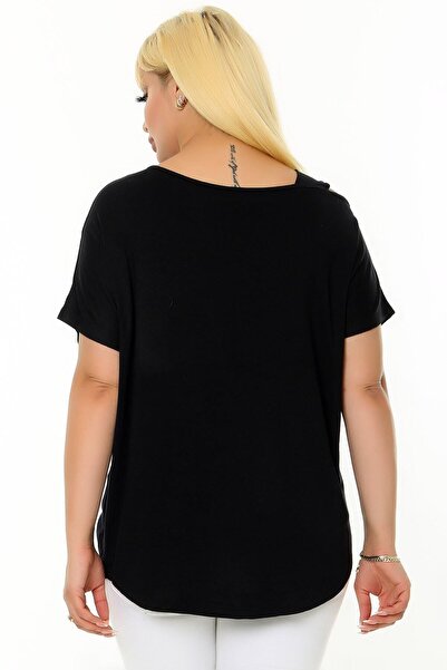 Kheos Βάρκα με στρογγυλό λαιμό παράθυρο πέτρα ώμου με εμπριμέ κοντό μανίκι νυχτερίδας, άνετη μπλούζα λύκρα