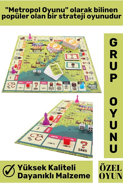 Wintoup Custom High Quality Mega City Istanbul Metropol Educational Tutorial Group Family Real Estate Trading Game
