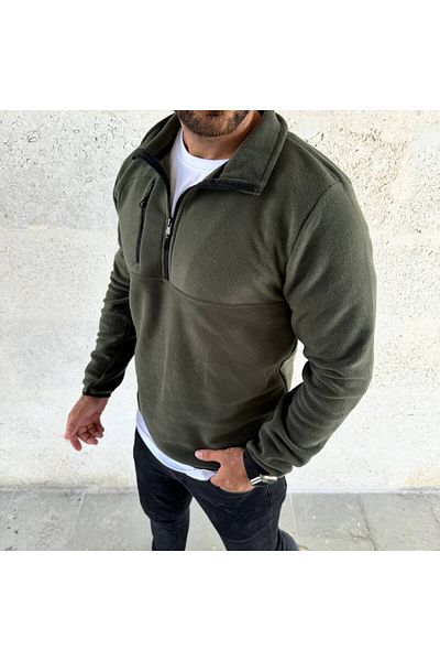 EMKA GİYİM Χοντρό χειμωνιάτικο ανδρικό φούτερ με φερμουάρ