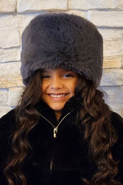Mağazam Online Young Girl's Winter Plush Hat Artificial Russian Style Kalpak