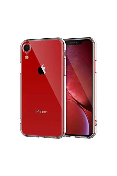 halkhouse iPhone XR Kılıf İnce Şeffaf Esnek Yumuşak Süper Silikon Kapak