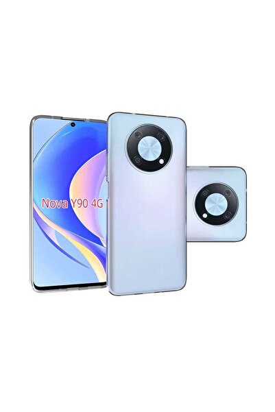halkhouse Huawei Nova Y90 Kılıf İnce Şeffaf Esnek Yumuşak Süper Silikon Kapak