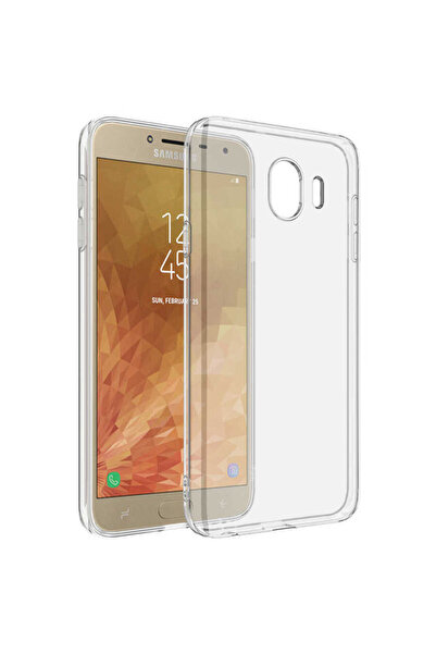 halkhouse Samsung Galaxy J4 Kılıf İnce Şeffaf Esnek Yumuşak Süper Silikon Kapak