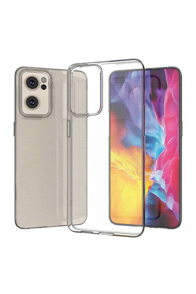 halkhouse Oppo Reno 7 4G Kılıf İnce Şeffaf Esnek Yumuşak Süper Silikon Kapak