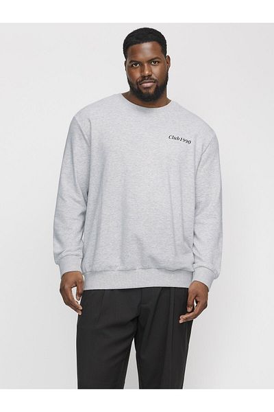 Jack & Jones Plus Kazak Büyük Beden Gedruckter Kazak