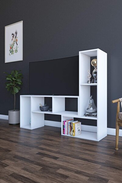 Dienni Puzzle Tv Sehpası Beyaz 152x123x35 Cm