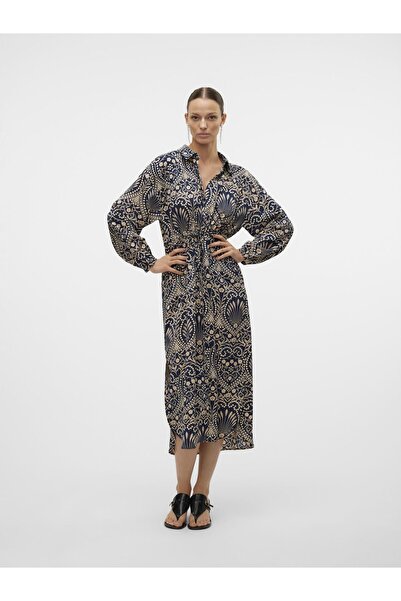 Vero Moda Hemdblusenkleid VMVILJA Midikleid