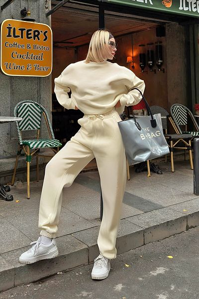 BayBayan Γυναικείο Basic Casual Loose Oversize Εποχιακό Σετ φόρμας