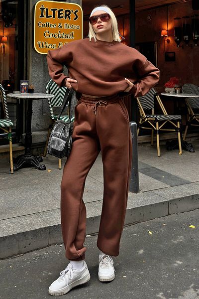 BayBayan Γυναικείο Basic Casual Loose Oversize Εποχιακό Σετ φόρμας