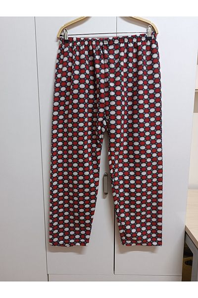 NETYILDIZ Quality Cotton Thread Woven Fleece Fabric Pajama Bottoms with Elastic Waist