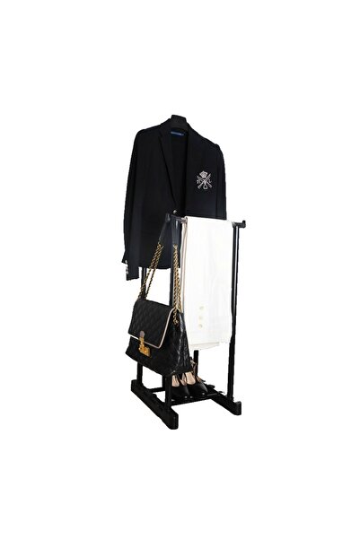 Lerato İkili Dilsiz Uşak Elbise Askısı Yükseklik Ayarlanabilir 96-160x45x43 C...