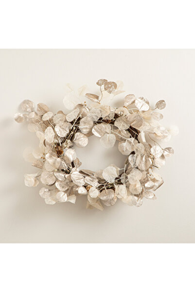 Chakra Elod Asılan Çelenk Yılbaşı Dekoru Natural