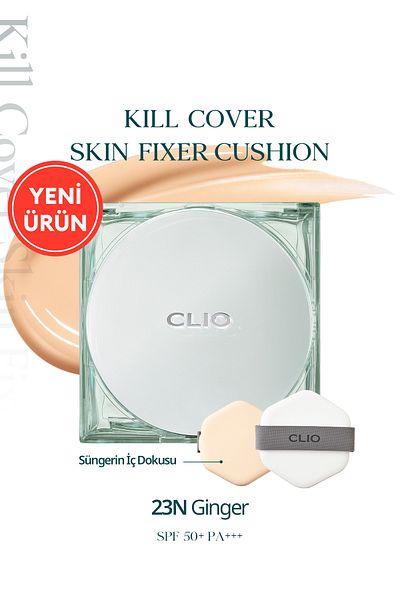 CLIO Clio Mat Cushion - Lasting All Day, Skin Fixer, Spf50+ Pa+++ (23N Ginger)
