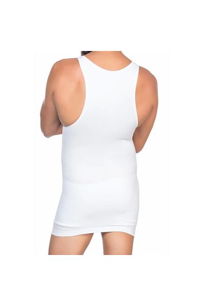 Narnuga Marsilyan- White Emay E1002 U-Neck Men's Corset Undershirt