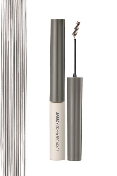 PERIPERA Peripera Speedy Skinny Browcara 01 Cool Gray - Intense Pigmented Eyebrow Mascara with Special Brush Design
